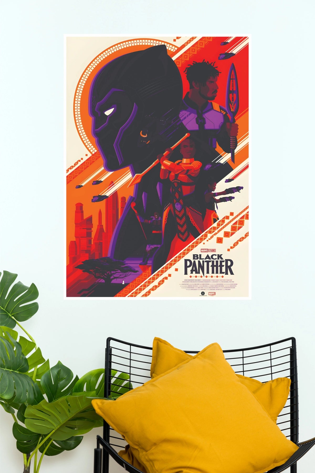 Black Panther Tribal Art Wall Poster – Marvel Superhero Movie Room Decor  (Super Hero Poster)