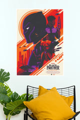 Black Panther Tribal Art Wall Poster – Marvel Superhero Movie Room Decor  (Super Hero Poster)