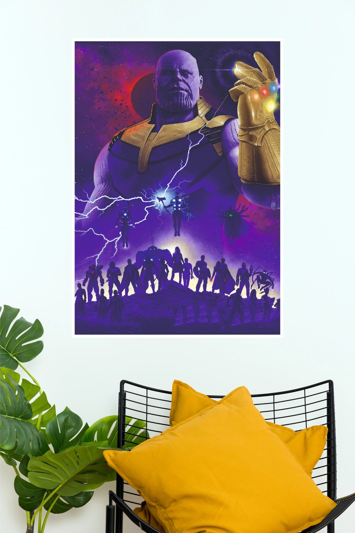 Thanos Infinity Gauntlet Poster – Epic Purple Superhero Cosmic Wall Art  (Super Hero Poster)