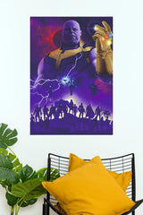 Thanos Infinity Gauntlet Poster – Epic Purple Superhero Cosmic Wall Art  (Super Hero Poster)
