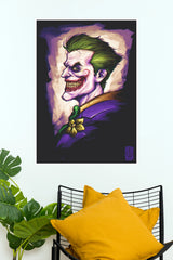 Joker Classic Portrait Poster – Vintage Comic Style Villain Wall Art   (Super Hero Poster)