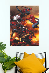 Spider-Man Multiverse Action Poster – Epic Spider-Verse Superhero Wall Art   (Super Hero Poster)