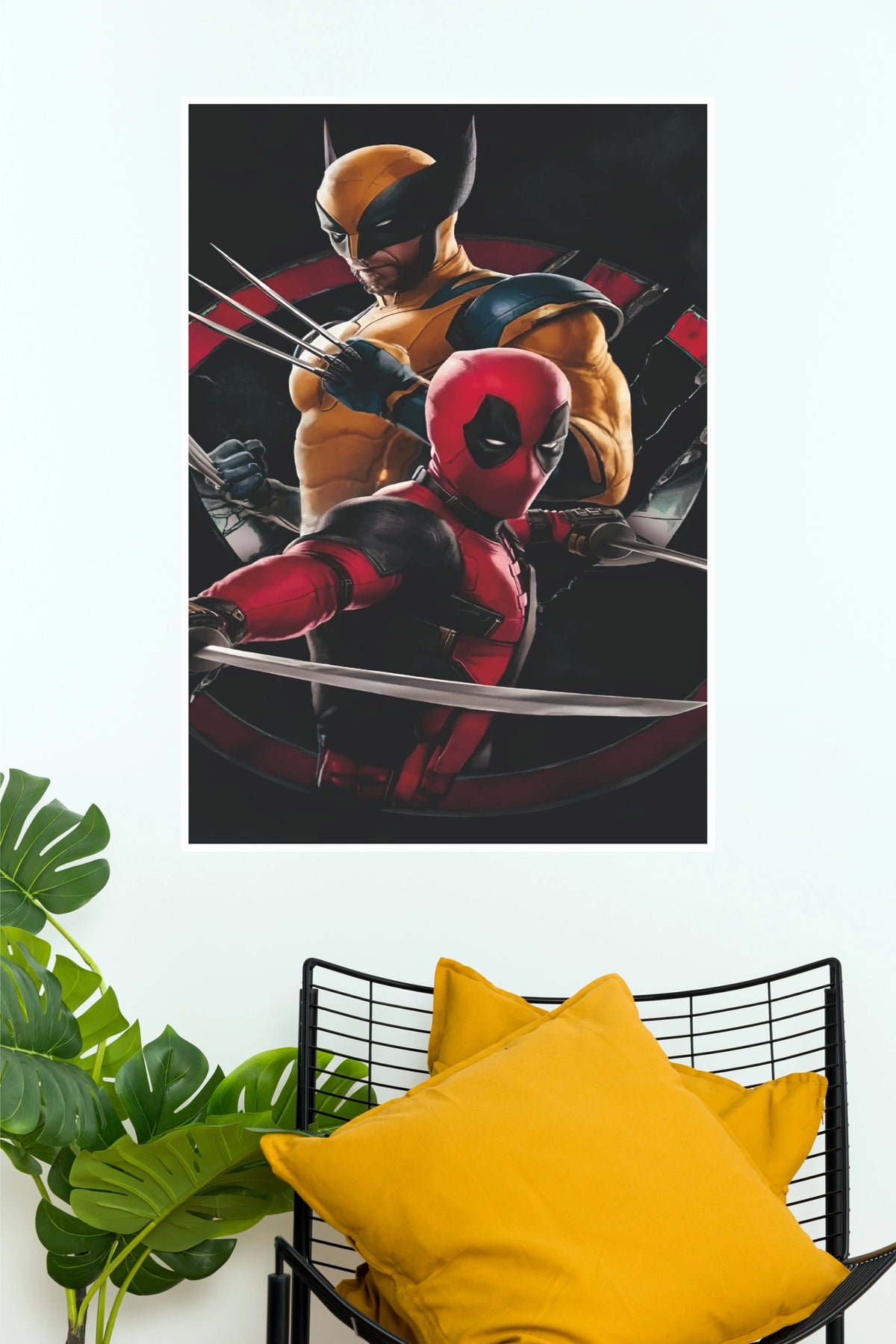 Deadpool & Wolverine Dynamic Superhero Poster – Marvel Inspired Wall Art   (Super Hero Poster)