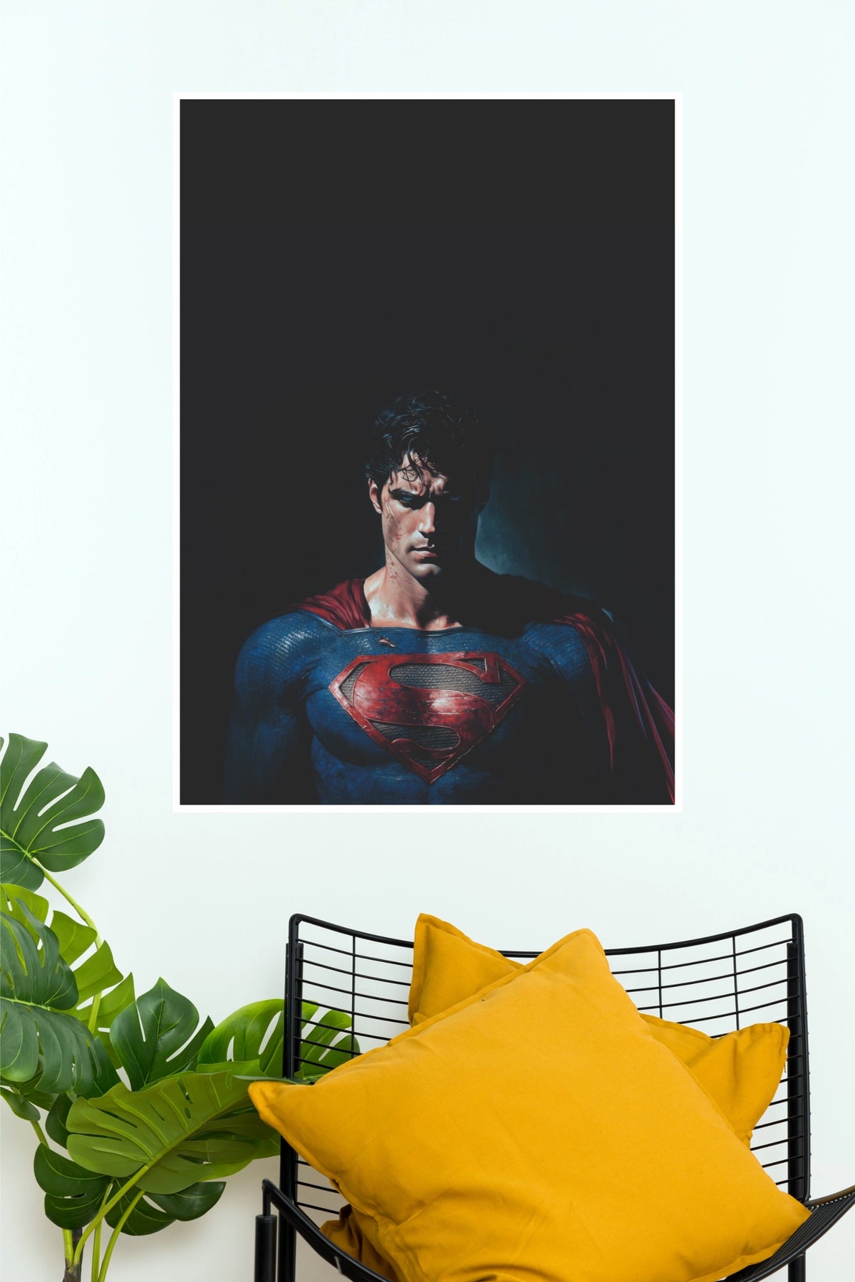 Superman Dark Hero Poster – Cinematic DC Superhero Wall Art   (Super Hero Poster)