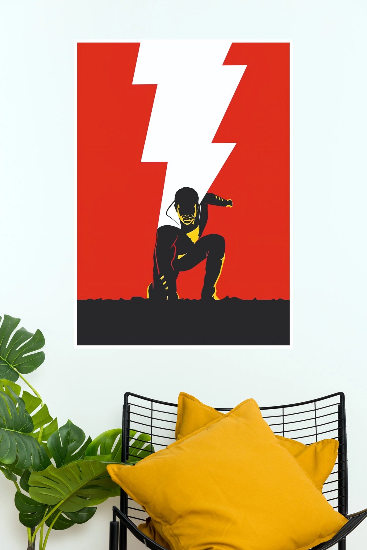 Shazam Billy Batson Lightning Poster – Bold Superhero Comic Wall Art  (Super Hero Poster)