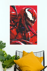 Carnage Born for Blood Poster – Red Symbiote Superhero Wall Art   (Super Hero Poster)