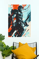 Thor Marvel Superhero Hammer Abstract Comic Style Wall Poster (Super Hero Poster)