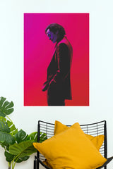 Joker Neon Pink Minimalist Poster (Super Hero Poster)