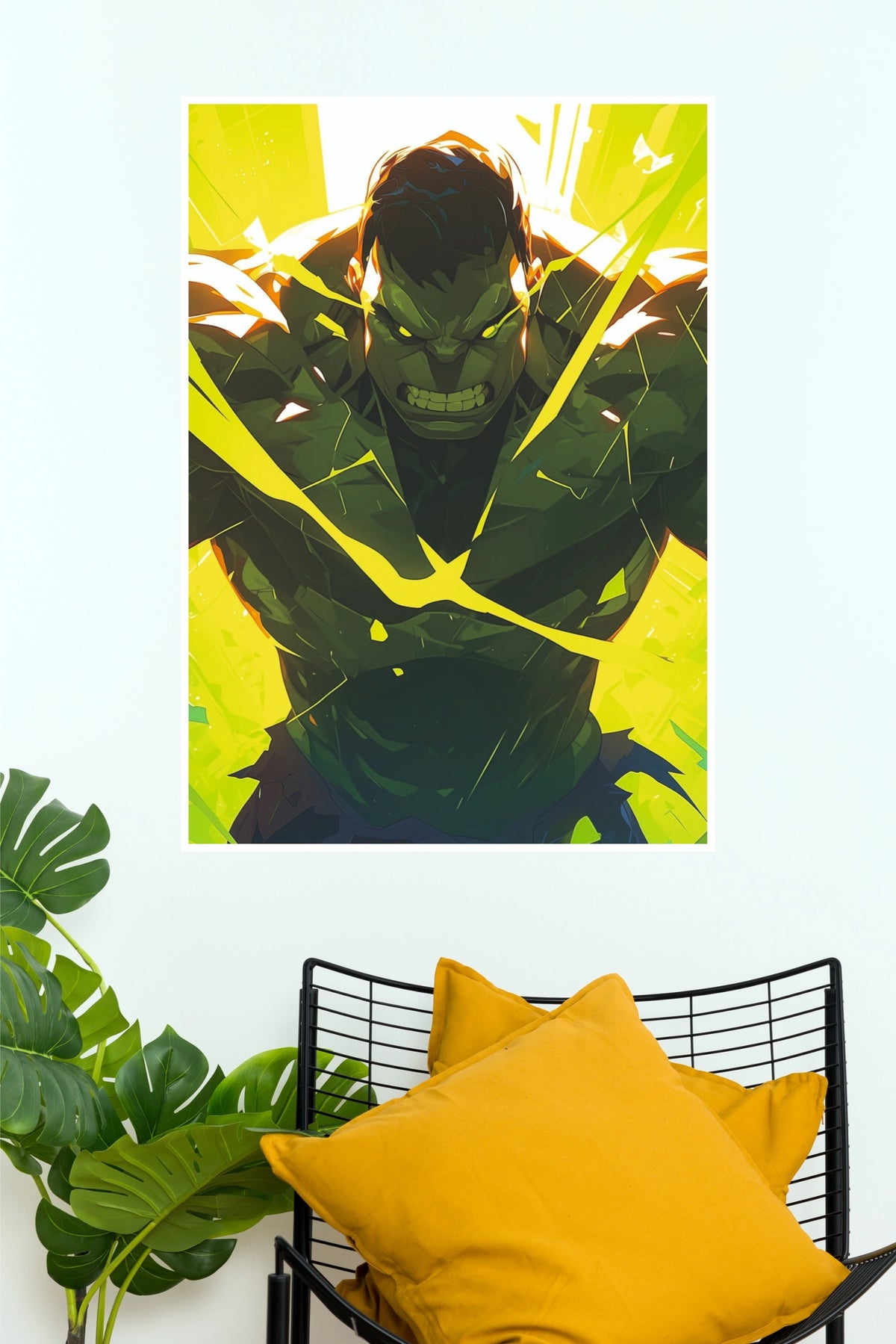 Gamma Titan Rage Poster – Powerful Green Superhero Comic Wall Art (Super Hero Poster)