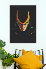 God of Mischief Loki Minimalist Comic Style Wall Poster  (Super Hero Poster)