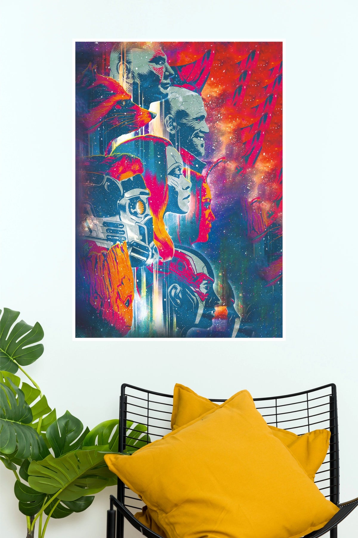 Cos mic Superhero Galaxy Wall Art Poster – Vibrant Pop Art Character Collage(Super Hero Poster)