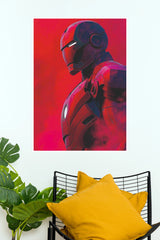 Iron Man Pop Art Close-Up Wall Poster – Red & Gold Superhero Armor Decor (Super Hero Poster) (Super Hero Poster)