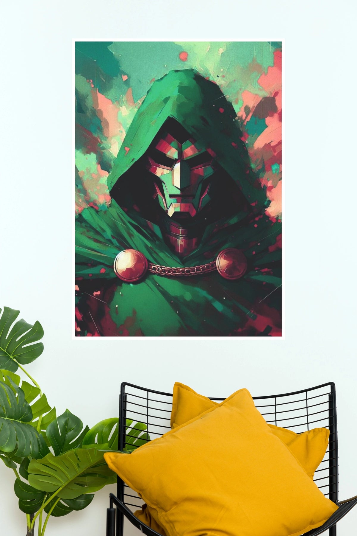 Mysterious Green Hooded Hero Poster – Dark Fantasy Warrior Wall Art  (Super Hero Poster)