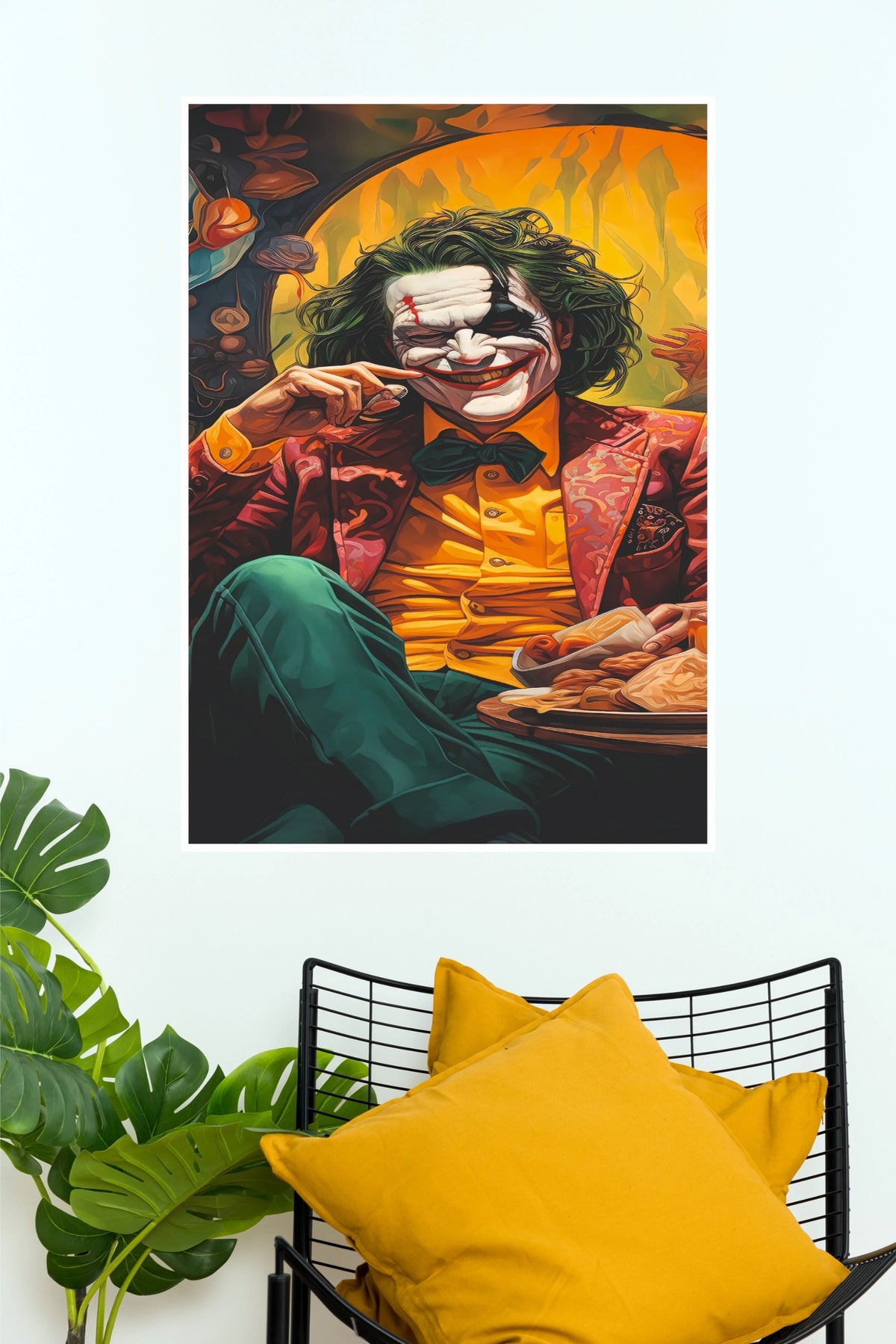 Laughing Joker Cinematic Poster – Vintage Comic Style Wall Art (Super Hero Poster)