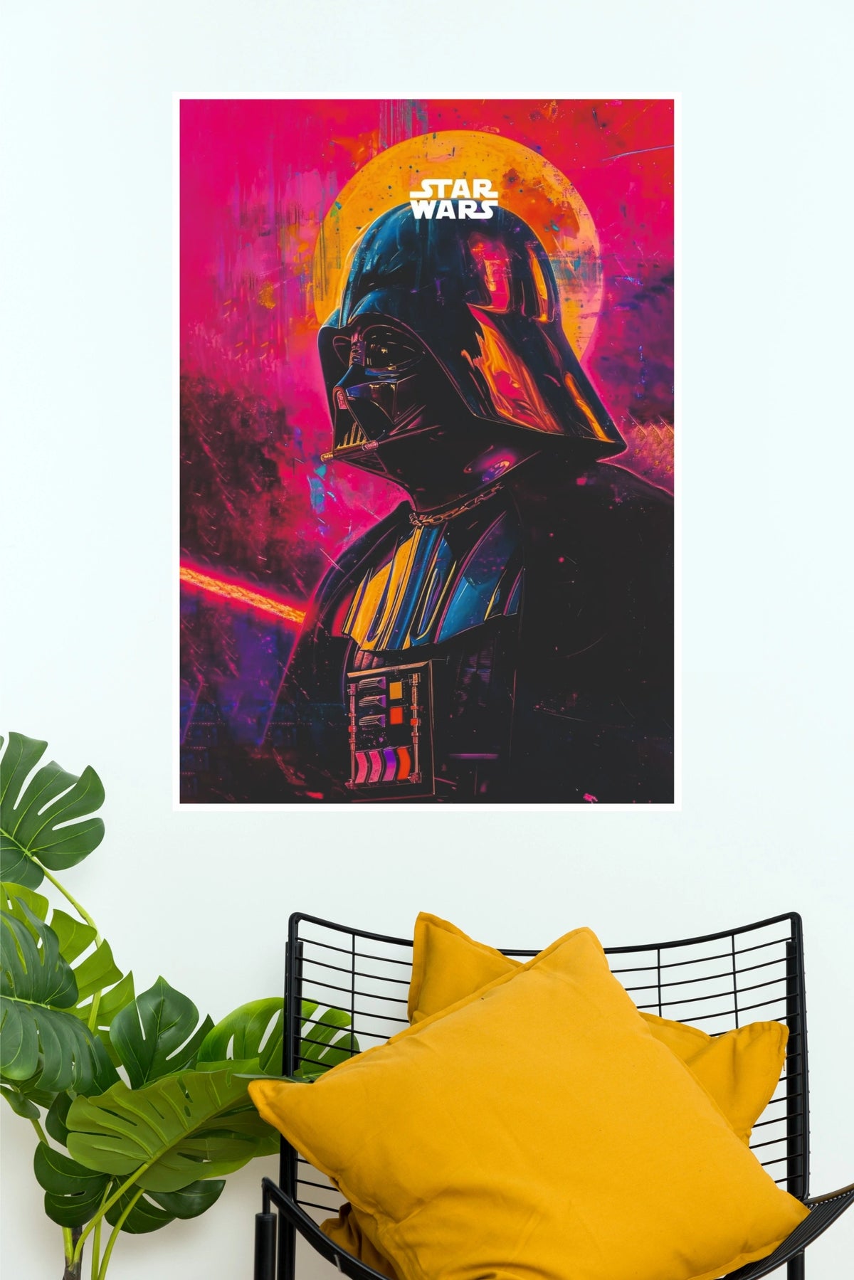 Lords of the Galaxy Darth Vader Neon Space Poster (Super Hero Poster)