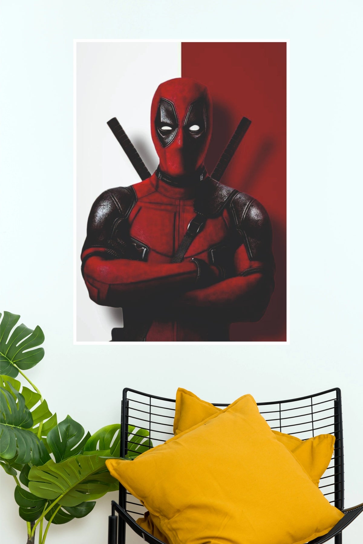 Deadpool Maximum Effort Red & Black Superhero Wall Art Poster  (Super Hero Poster)