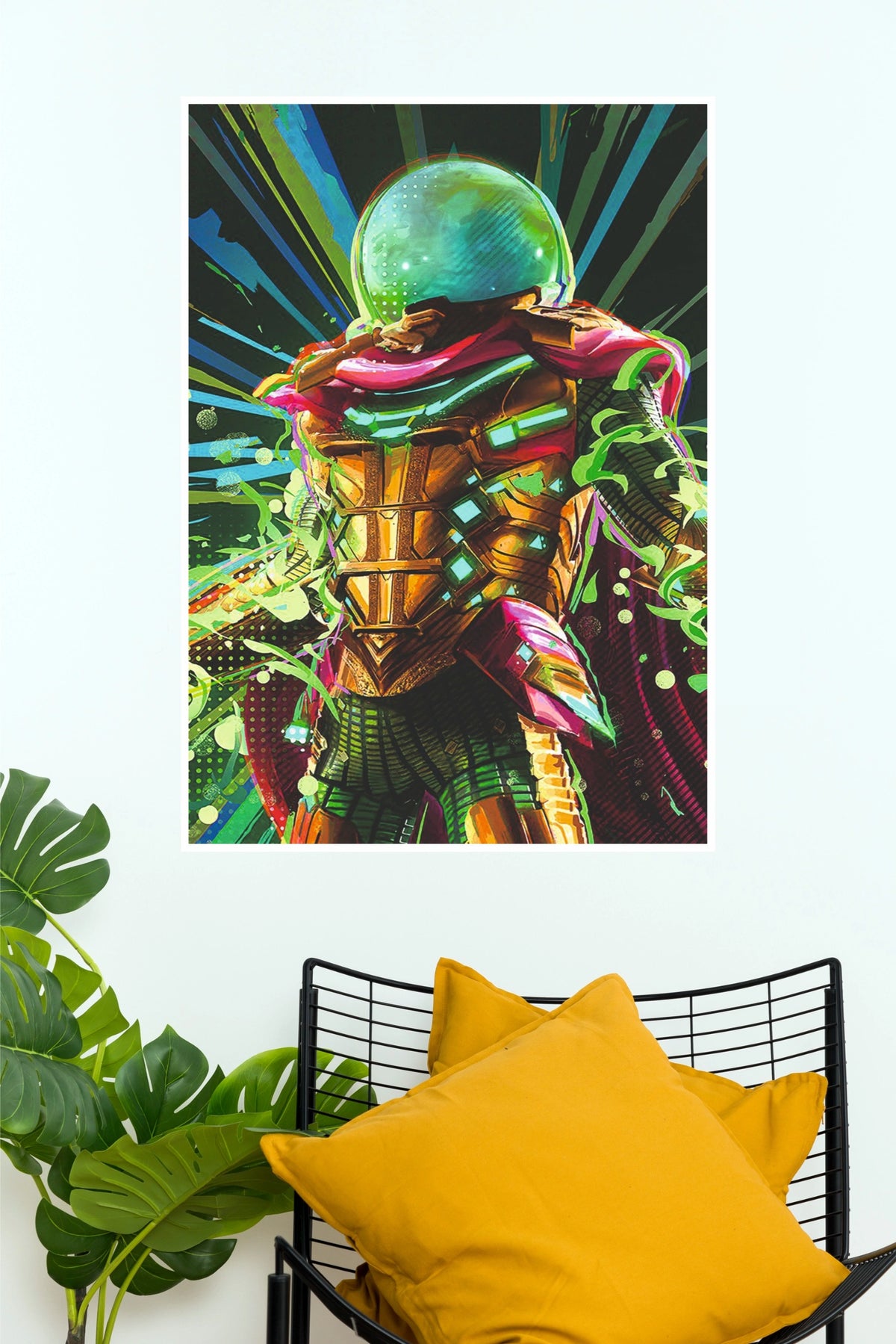 Mysterio Neon Illusion Superhero Wall Poster   (Super Hero Poster)