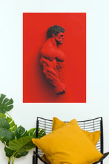Red Power Hero Minimalist Poster  (Super Hero Poster)
