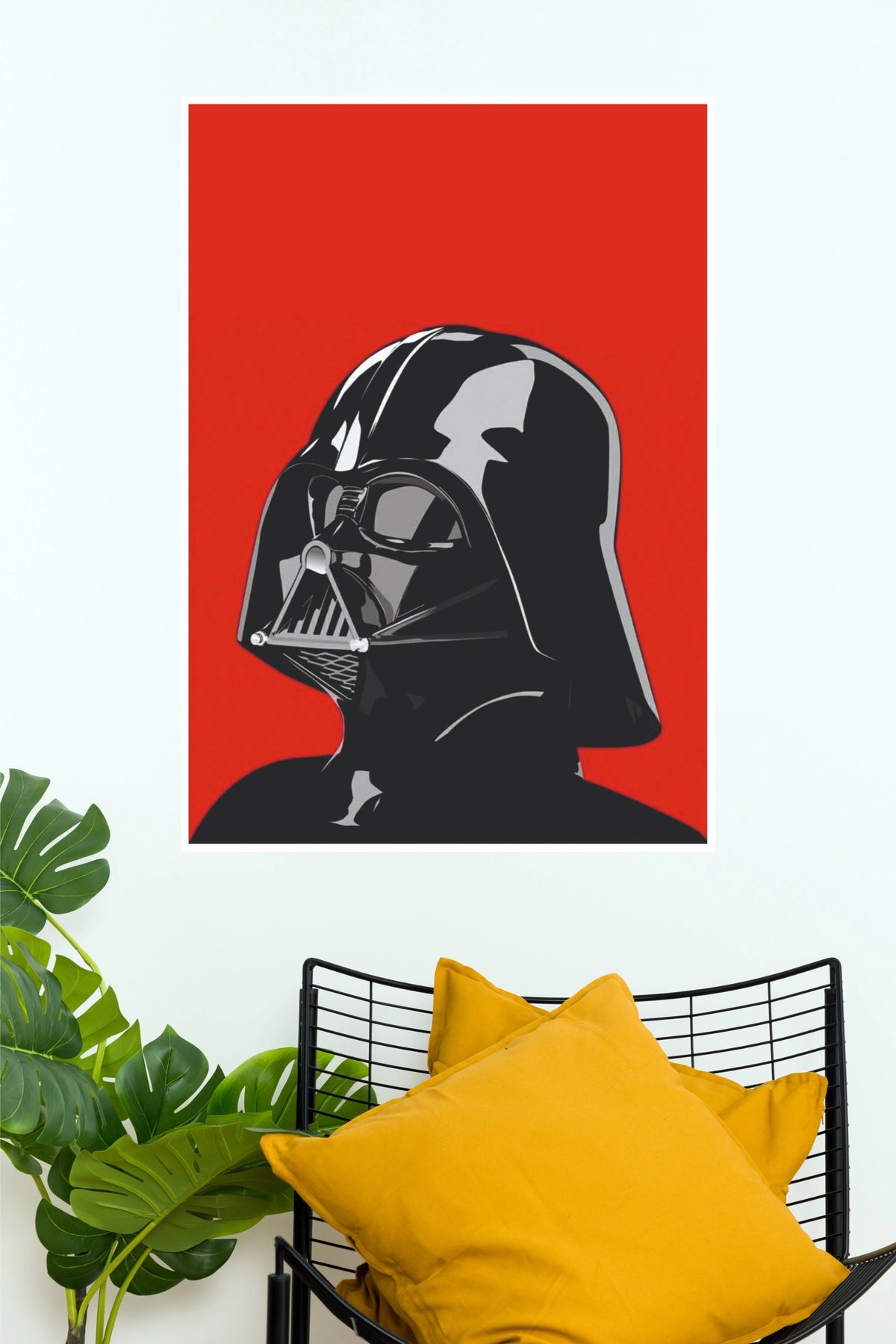 Darth Vader Red Minimalist Star Wars Wall Poster (Super Hero Poster)