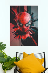 Spider-Man Red & Black Comic Style Superhero Wall Poster (Super Hero Poster)