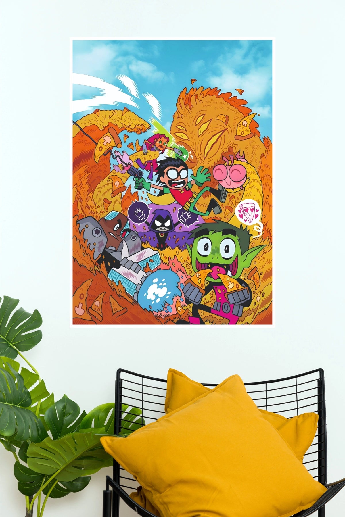 Teen Titans Go! Colorful Cartoon Superhero Wall Art Poster (Super Hero Poster)