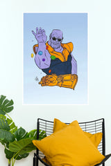 Thanos Infinity Stones Poster – Purple Titan Superhero Wall Art  (Super Hero Poster)