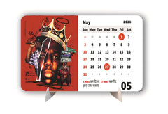 WORLD POP Singers Premium Table Desk Calendar – 2026