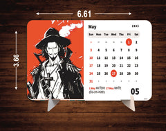 Monkey D.Luffy Premium Table Desk Calendar – 2026