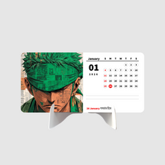 Wano Arc Zoro Premium Table Desk Calendar
