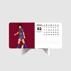 Maradona 10 Golden Boot Hero Premium Table Desk Calendar