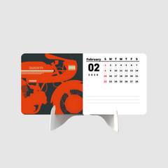 Vintage Motor Bike Predator Premium Table Desk Calendar