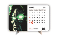 SUPER STRONG HEROS Premium Table Desk Calendar – 2026