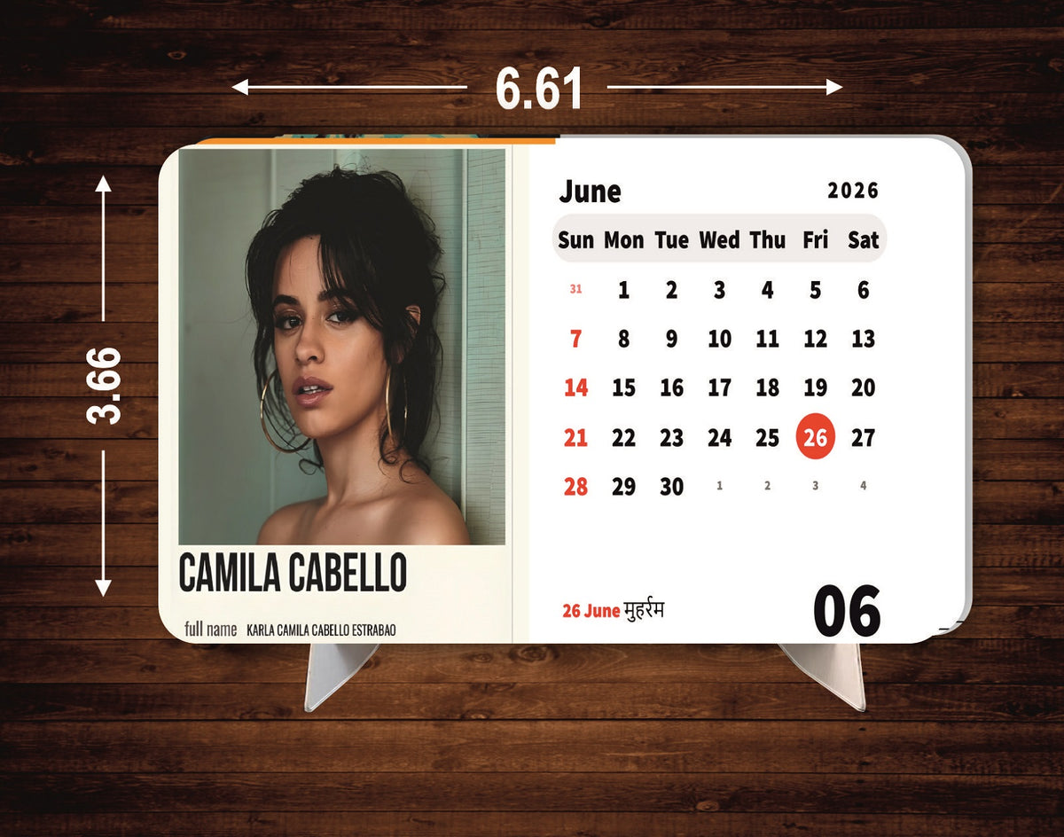 GLOBAL POP SINGERS Premium Table Desk Calendar – 2026