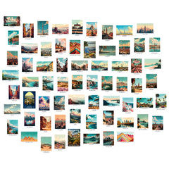 Vintage Wall Art for Home & Office | Super 60 Posters Set