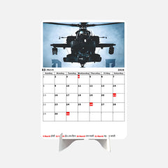 FIGHTER PLANE Premium Table Desk Calendar
