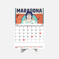 Maradona 10 Golden Boot Hero Premium Table Desk Calendar