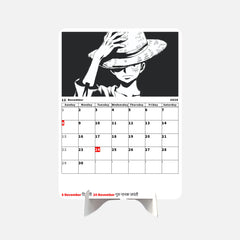 Dark One Piece D Luffy Premium Table Desk Calendar