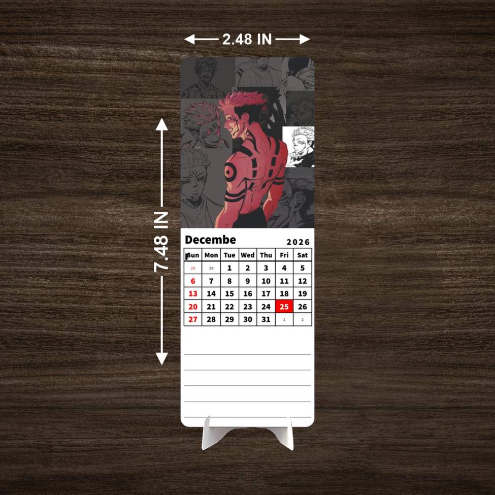 Gojo and Yuji Premium Table Desk Calendar