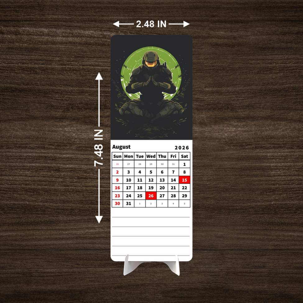 HUNTING GAME Premium Table Desk Calendar