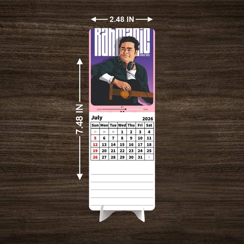 INDIAN POP Singers Premium Table Desk Calendar