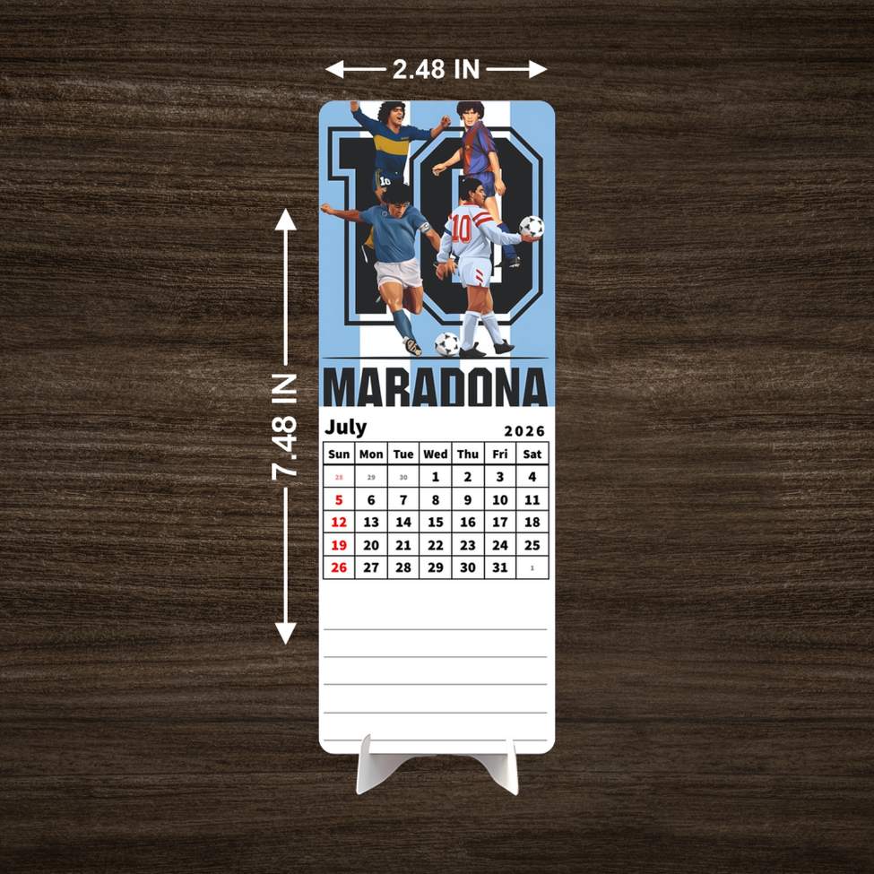 Maradona 10 Golden Boot Hero Premium Table Desk Calendar
