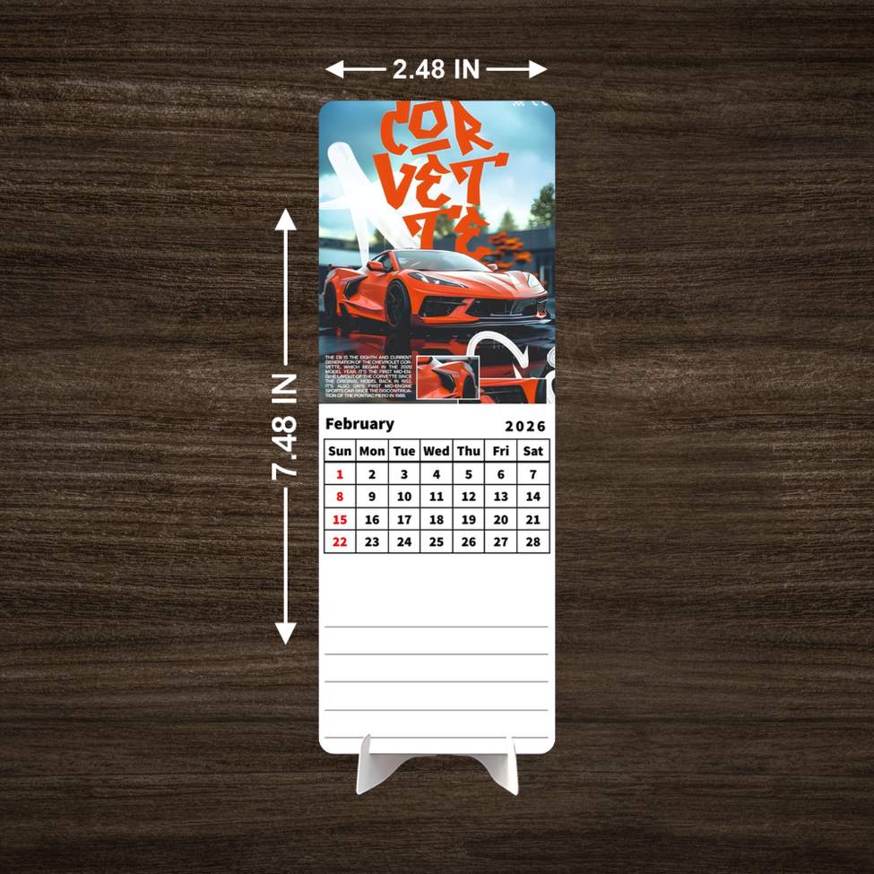 Car Collection Premium Table Desk Calendar