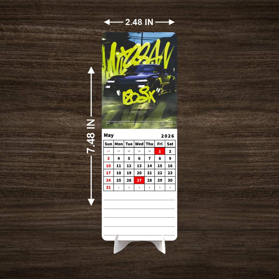 Luxury Car Collection Premium Table Desk Calendar