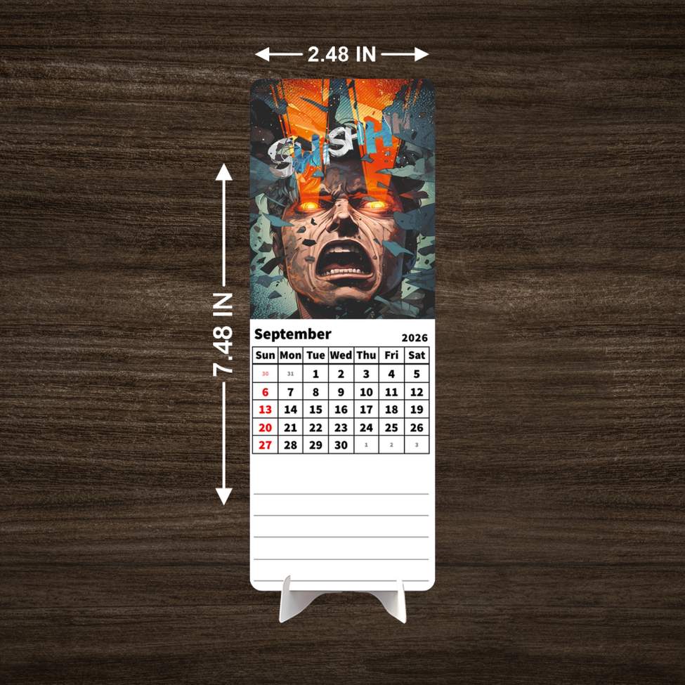 SUPER HERO MAN Premium Table Desk Calendar