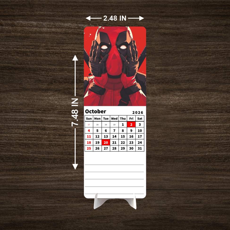 HERO MAN Premium Table Desk Calendar
