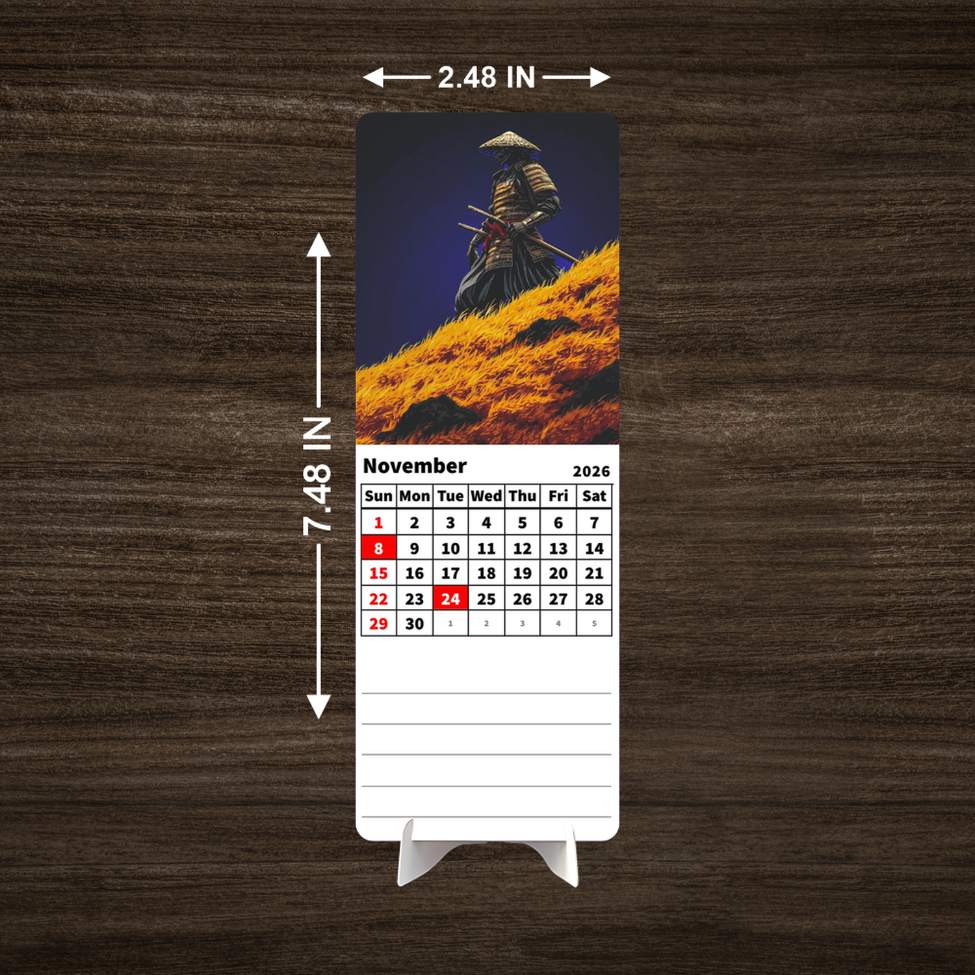 Samurai Premium Table Desk Calendar