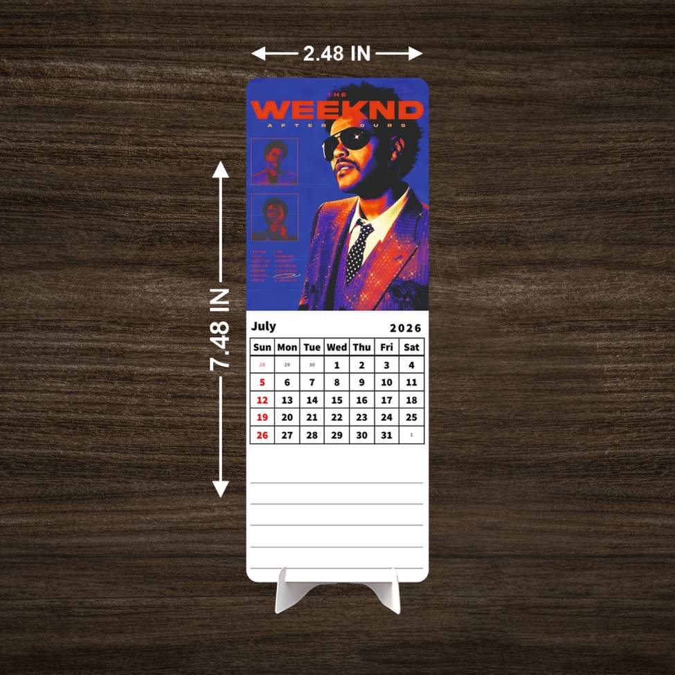WORLD POP Singers Premium Table Desk Calendar