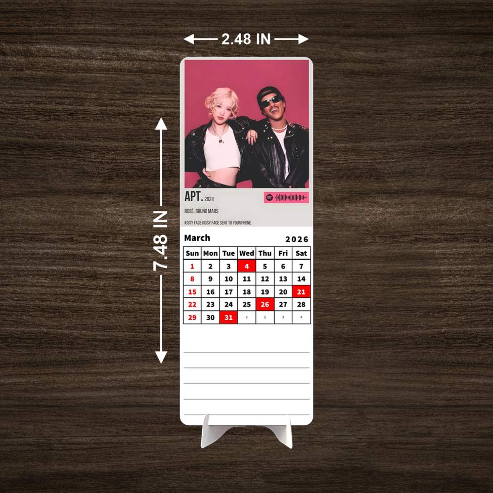 POP Singers Premium Table Desk Calendar