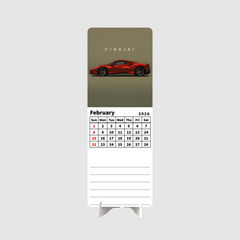 Luxury SUPER Car Collection Premium Table Desk Calendar