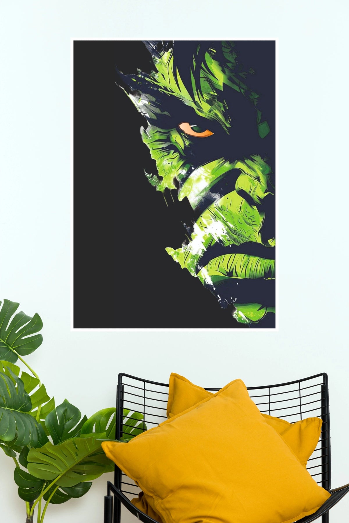 The Green Rage Poster – Powerful Green Monster Wall Art   (Super Hero Poster)